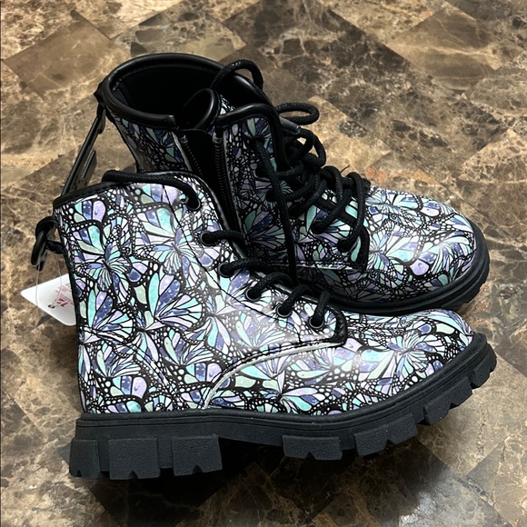 Justice Other - NEW 🆕 Justice Girls’ Fashion Boots Butterfly Design size 12 with tags